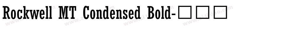 Rockwell MT Condensed Bold字体转换